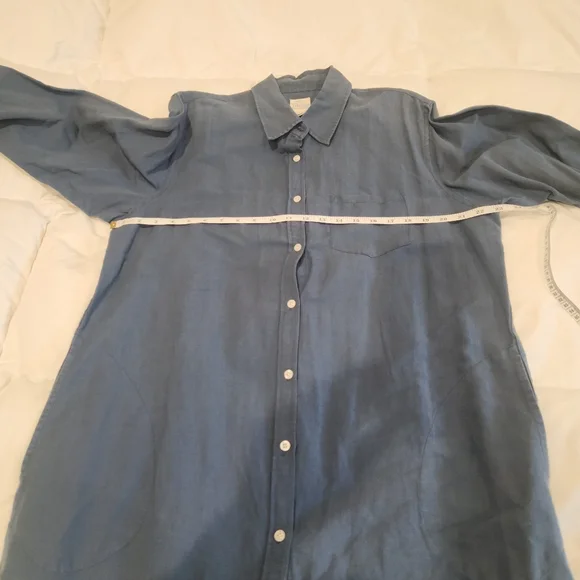 Vikolino European Linen Dress With Pockets Classic Tunic - Picture 7 of 13